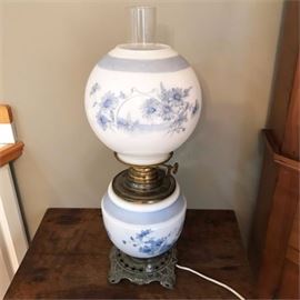 Electrified Double Globe Victorian Parlor Lamp