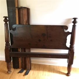 Antique Mahogany Converted Rope Bed