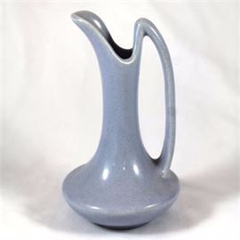 Mid Century Ceramic Periwinkle Blue Ewer