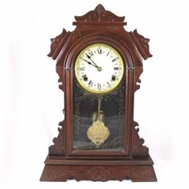 Antique Carved Gingerbread Mantle Clock