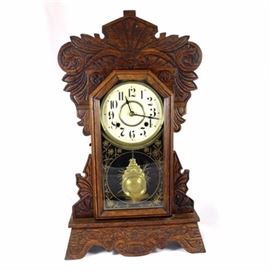 Antique c. 1888 New Haven Connecticut, Gingerbread Clock