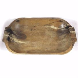 Primitive Hand Carved Walnut Bread Kneading Bowls