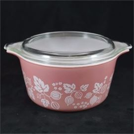 Pyrex Pink "Gooseberry" Cinderella Covered Casserole