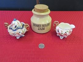 Vtg Moira England Jam Jar