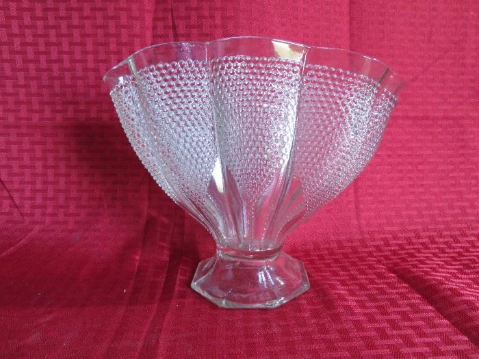 Vintage/Antique Hobnail Fan Vase