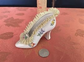 Antique Dresden German Lace Shoe