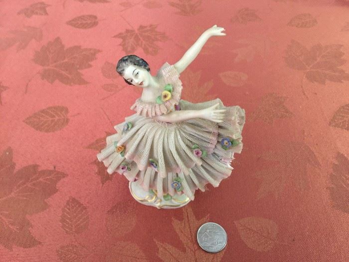Antique Frankenthal Dresden Porcelain Ballerina
