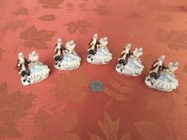 Antique Dresden Lace Place Card Holder