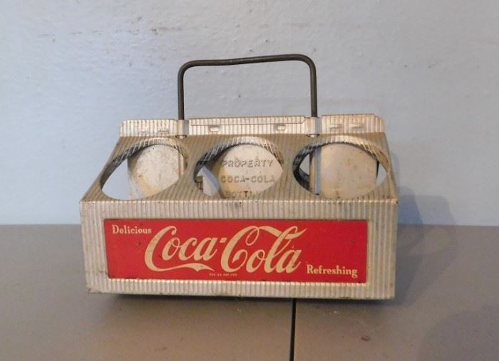 Vintage Coke Aluminum Six Pack Carrier