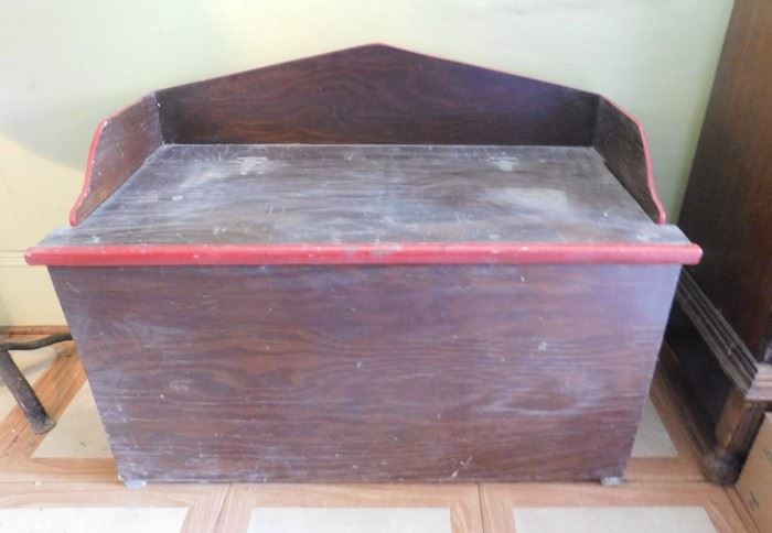 Primitive Toy Chest and Bench