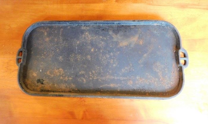 Antique Cast Iron 24" Flat Skillet