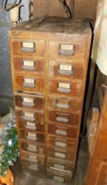 Antique Card Catalogue Filing Cabinet