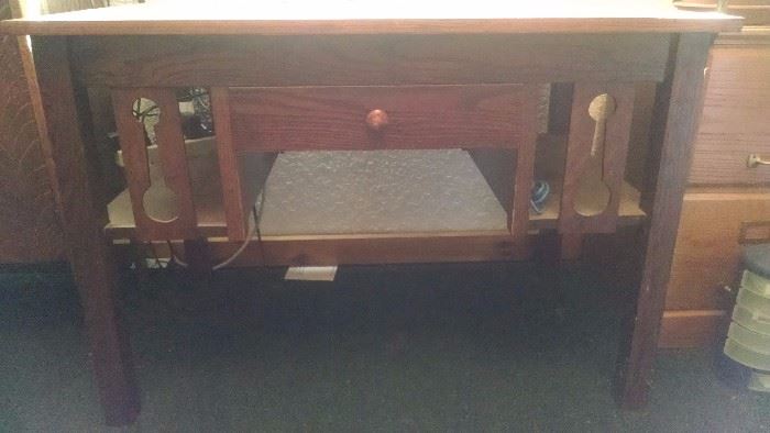Mission Oak single drawer desk