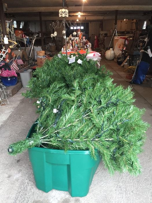 pre-lit Christmas tree- 7ft, very full, includes the storage boxes,