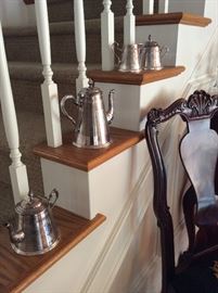 Antique silver plate coffee set