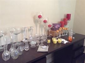 Large selection of candle and votive holders