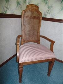 6 cane back chairs 