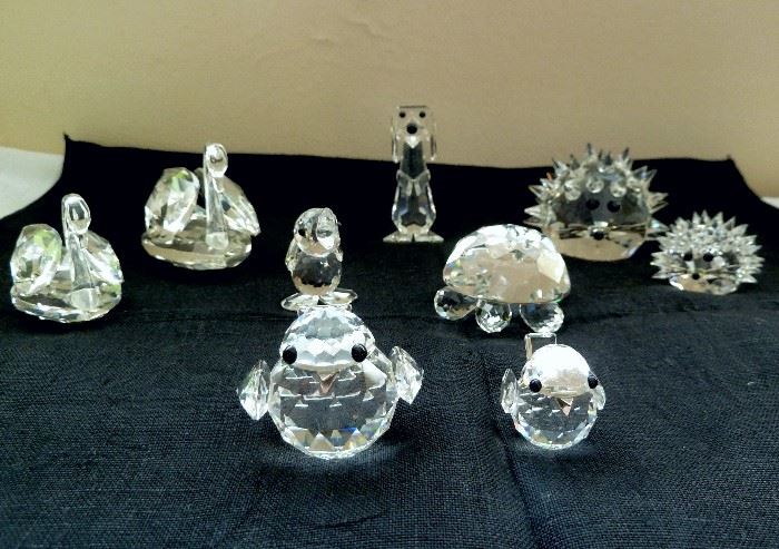 Swarovski Crystal mini animals figurines