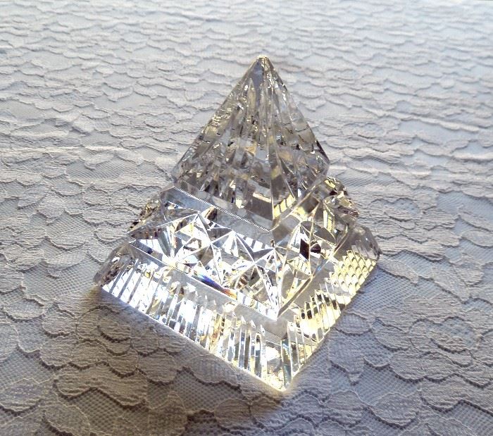 Waterford Crystal Pyramid paperweight