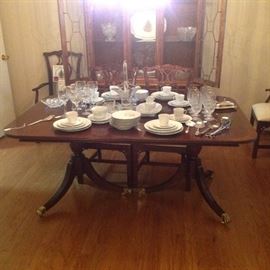  China cabinet and dining room table 