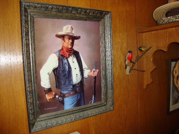 A. Sutherland John Wayne (The Duke), The Cowboy,  framed print