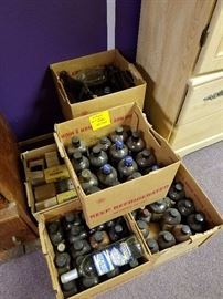Vintage medicine bottles.