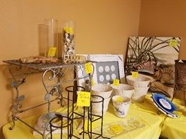 Nice seashell paintings, displays and actual shells, too.