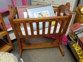 Vintage wood cradle perfect for dolls!