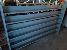 Awesome vintage wood, free-standing display rack.  