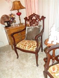 3 pc. walnut parlor set