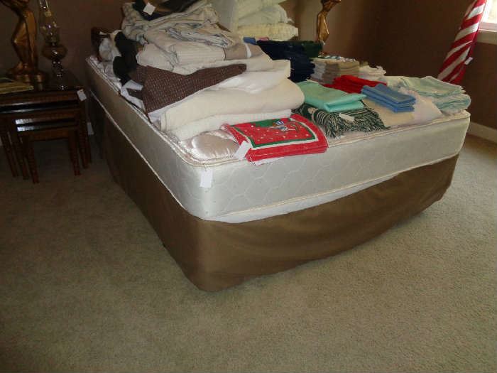 queen bed, nice mattress, no headboard