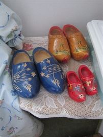 A family of wooden shoes