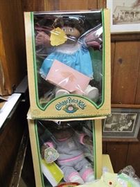 Cabbage patch dolls in their boxes (1983 &84)