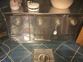 Mid Century chrome Canister