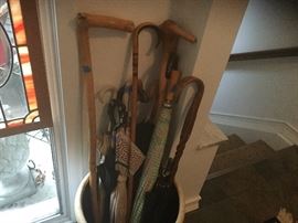 Vintage Umbrellas and Canes