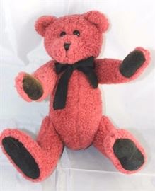 Cavendish - 299, Boyds. Chenille - dark rose. 12"  H in excellent condition.
