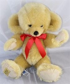 Cheeky-194. Merrythought England in golden blond  Mohair. 13" H in excellent condition.  Large ears.
