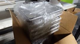 Case of 6 new stainless steel one sixth size inserts