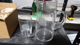 Pitcher & glass set- " Its 5-o-clock somewhere"