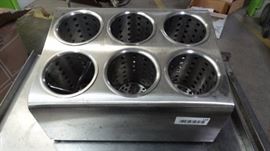 Stainless steel silverware holder