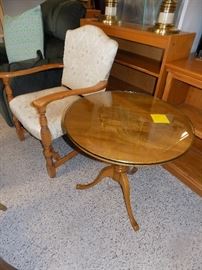 stickley table $65 vintage chair $25