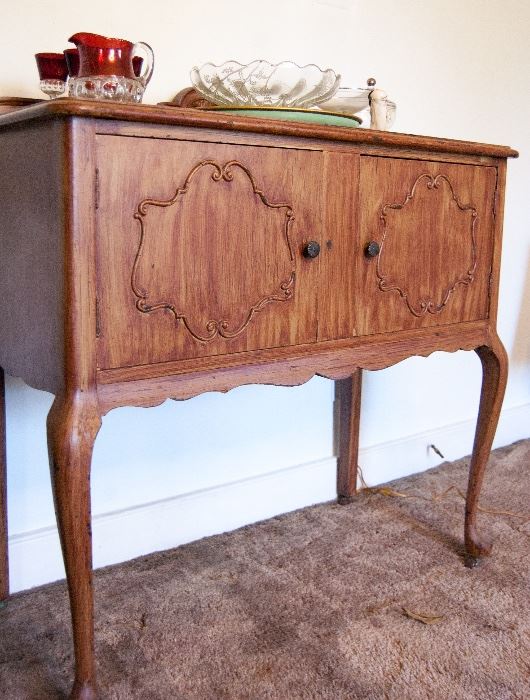 Antique painted sideboard