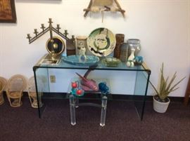 Pottery, pace console table, Charles Hollis Jones table