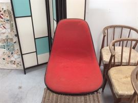 Eames Herman Miller chair, Alexander Girard fabric, no base