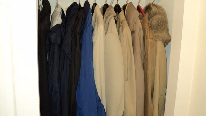 Jackets in closet