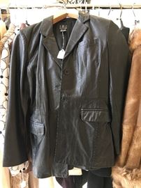 Men's leather sport coat