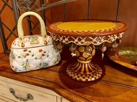 MacKenzie-Childs cake stand