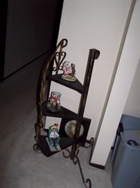 Wrought Iron Step Plant, Figurine Table