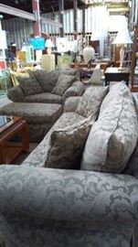 Three Piece Couch Oversized Chair and Ottoman
450.00