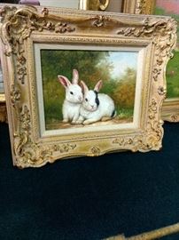 Precious bunny picture with a great frame!